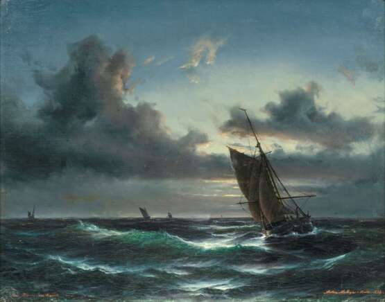 Anton Melbye (Kopenhagen 1818 - Paris 1875). Abend auf See. - Foto 1