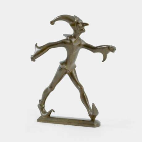 Roland Paris (Wien 1894 - Swinemünde 1945). Art déco Bronze 'Harlekin in eiligem Lauf'. - фото 1