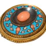 “Brooch - pendant with coral pearl and enamel” - photo 1
