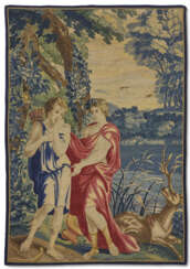FRAGMENT DE TAPISSERIE D'ÉPOQUE LOUIS XV
