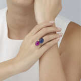 STAR SAPPHIRE AND STAR RUBY RING - фото 2