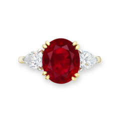 IMPORTANT CARTIER RUBY AND DIAMOND RING