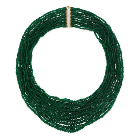 NO RESERVE - EMERALD AND DIAMOND NECKLACE - фото 1