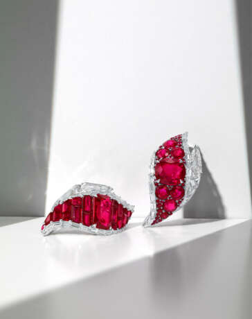 EXQUISITE RUBY AND DIAMOND EARRINGS, BY BOGHOSS&#205;AN - photo 2