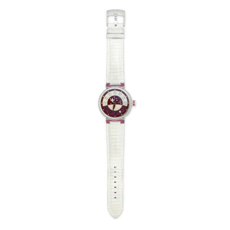 LOUIS VUITTON `TAMBOUR SPIN TIME` DIAMOND AND RUBY WRISTWATCH - photo 1