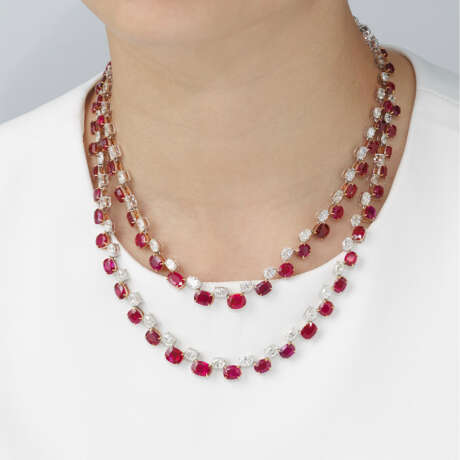 NO RESERVE - RUBY AND DIAMOND NECKLACE - photo 2