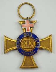 Preussen: Kronen-Orden, 3. Modell (1871-1918), 4. Klasse mit Genfer Kreuz.