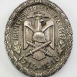 Kriegerverein: Frontkämpfer des Weltkrieges 1914-1918 e.V., Abzeichen für Frontkämpfer. - Foto 1