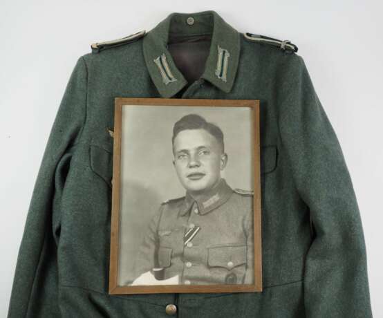 Wehrmacht: Feldbluse eines Unteroffizieranwärters - holländische Beutejacke. - photo 6