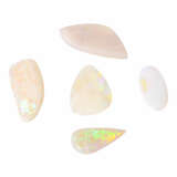 Konvolut 5 weiße Opale von 34,2 ct, - photo 1