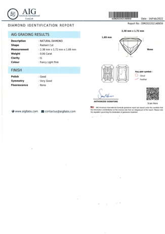 Loser Diamant Fancy Light Pink, - photo 2