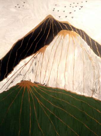 Интерьерная картина " Изящество". Золотая жидкая поталь Акриловые краски Современное искусство Глазов 2021 г. - фото 4