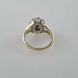 Saphirring mit Diamantkranz - photo 4