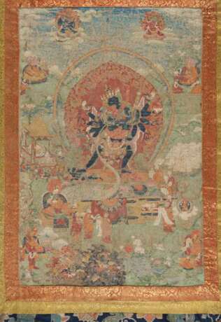 Thangka des Cakrasamvara und der Vajravahari in Yab-Yum - photo 1