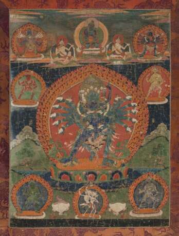 Thangka des Hevajra in Yab-Yum - photo 1