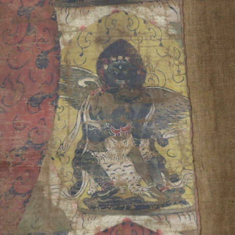 Thangka mit Darstellung eines Dharmapalas in Yab - Foto 9