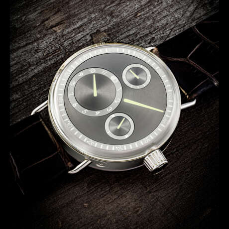 RESSENCE. A STAINLESS STEEL AUTOMATIC WRISTWATCH WITH ORBITAL HOURS, MINUTES, SECONDS AND AM/PM INDICATOR - photo 1