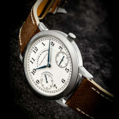 A. LANGE &amp; S&#214;HNE. A PLATINUM WRISTWATCH WITH POWER RESERVE