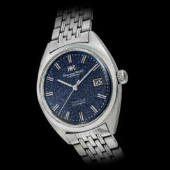 IWC. A STAINLESS STEEL AUTOMATIC WRISTWATCH WITH SWEEP CENTRE SECONDS, DATE AND BRACELET