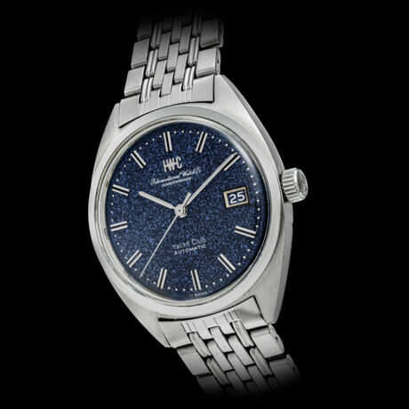 IWC. A STAINLESS STEEL AUTOMATIC WRISTWATCH WITH SWEEP CENTRE SECONDS, DATE AND BRACELET - Foto 1