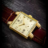 PATEK PHILIPPE. AN UNUSUAL AND RARE 18K GOLD SQUARE WRISTWATCH WITH OVERSIZED LUGS - photo 1