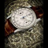 VACHERON CONSTANTIN. A VERY RARE STAINLESS STEEL CHRONOGRAPH WRISTWATCH WITH TACHYMETER SCALE - photo 1