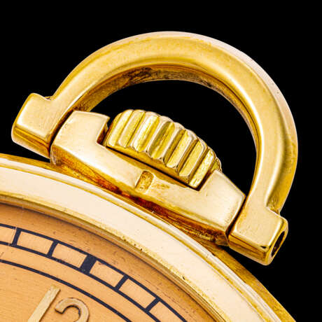 PATEK PHILIPPE. A RARE AND GORGEOUS 18K GOLD POCKET WATCH WITH TWO-TONE DIAL - фото 5