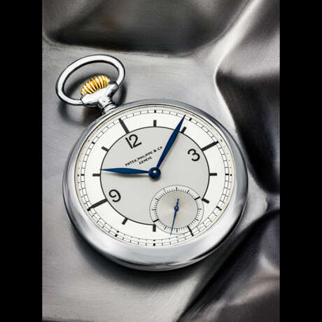 PATEK PHILIPPE. AN ASTONISHING, POSSIBLY UNIQUE AND HISTORICALLY IMPORTANT 18K GOLD TOURBILLON KEYLESS WATCH WITH WHITE ENAMEL DIAL, BREGUET NUMERALS AND HANDS, ACCOMPANIED BY ITS ANTIMAGNETIC OBSERVATORY CONTEST STAINLESS STEEL CASE AND CONTEST SECTOR DI - photo 1