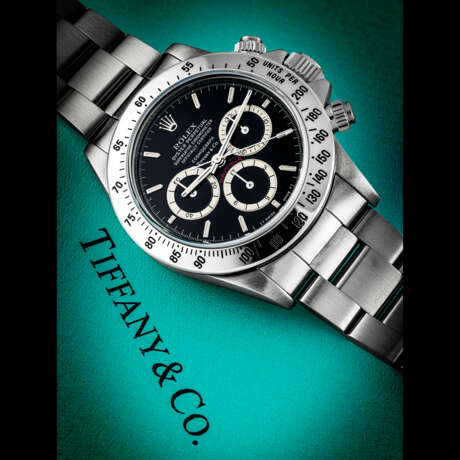 ROLEX. A VERY RARE STAINLESS STEEL AUTOMATIC CHRONOGRAPH WRISTWATCH WITH BRACELET AND “FLOATING” DIAL - photo 1