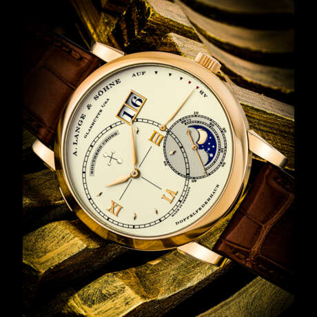 A. LANGE & S&#214;HNE. A RARE LIMITED EDITION 18K PINK GOLD WRISTWATCH WITH OVERSIZED DATE, POWER RESERVE AND SOUTHERN HEMISPHERES MOON PHASES DISPLAY - Foto 1