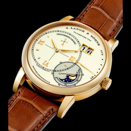 A. LANGE & S&#214;HNE. A RARE LIMITED EDITION 18K PINK GOLD WRISTWATCH WITH OVERSIZED DATE, POWER RESERVE AND SOUTHERN HEMISPHERES MOON PHASES DISPLAY - Foto 2
