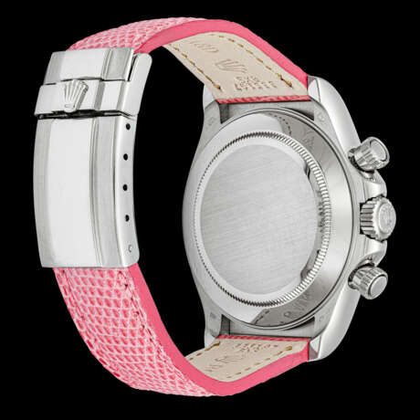 ROLEX. AN 18K WHITE GOLD AUTOMATIC CHRONOGRAPH WRISTWATCH WITH PINK MOTHER-OF-PEARL DIAL - фото 2