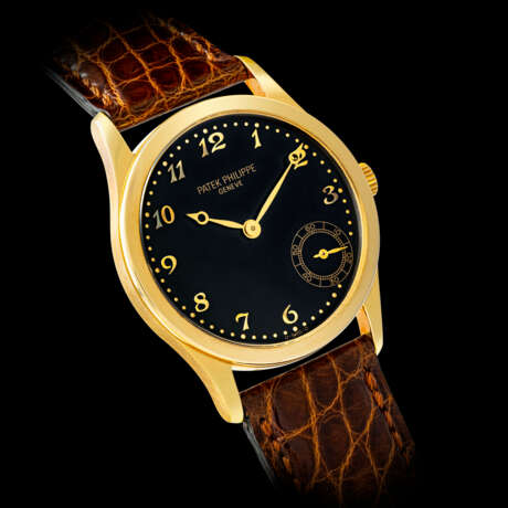 PATEK PHILIPPE. AN 18K GOLD AUTOMATIC WRISTWATCH WITH BREGUET NUMERALS - фото 1