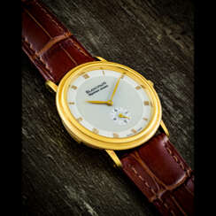 BLANCPAIN. AN 18K GOLD AUTOMATIC MINUTE REPEATING WRISTWATCH