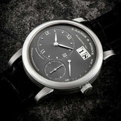 A. LANGE &amp; S&#214;HNE. AN 18K WHITE GOLD WRISTWATCH WITH OVERSIZED DATE AND POWER RESERVE INDICATION
