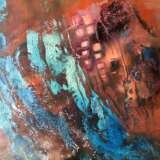 Abstract express Масло на холсте на подрамнике живопись мастехином Абстрактный экспрессионизм фантазийная композиция Кипр 2022 г. - фото 5