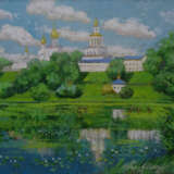 Ölgemälde „Монастырь“, Hartfaserplatte, Ölfarbe, Realismus, Landschaftsmalerei, Sankt Petersburg, 2022 - Foto 1