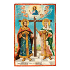 Ikone mit der Erhöhung des Heiligen und Lebensschaffenden Kreuzes