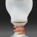 Alabasterglas-Pokal mit Schlange - photo 1