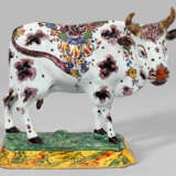Delfter Fayencefigur einer Kuh - photo 1