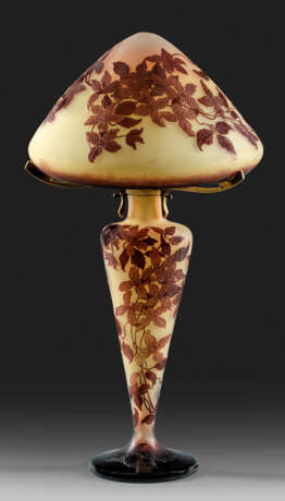 Jugendstil-Tischlampe mit Clematisdekor von Emile Gallé - Foto 1
