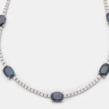 Brillant-Rivière-Collier mit Saphiren - photo 1