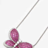 Schmetterlings-Collier mit Rubinen - photo 1