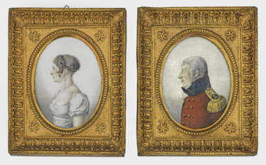 Paar Empire-Porträtminiaturen