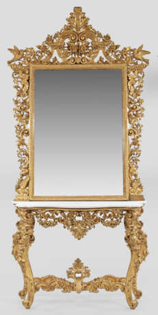 Große Barock-Konsole mit Spiegel - Foto 1