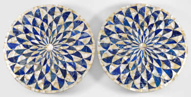 Paar kleine Pietra Dura-Tischplatten