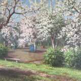 Картина "Цветущий сад". Рудчик И.Д. 1954 г. - фото 2