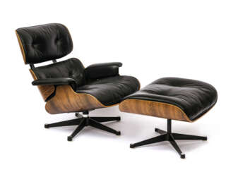 Lounge chair mit Ottoman - Entwurf Ray und Charles Eames für Vitra