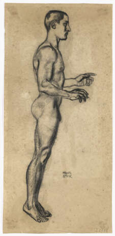 Franz von Stuck - Studie eines stehenden Mannes (Entwurf zur "Liebesschaukel") - photo 1