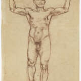 Franz von Stuck - Studie eines stehenden Mannes mit erhobenen Armen (Entwurf zum "Engel des Gerichts") - фото 1
